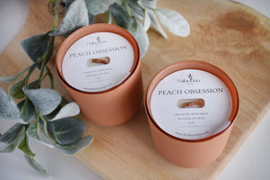 Peach Obsession Crackling Wood Wick Candle