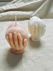 Heart in Hands Candle