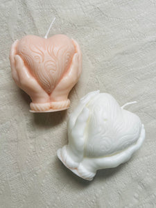 Heart in Hands Candle