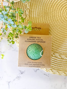 Konjac Sponge Biodegradable Green Tea | Zero Waste